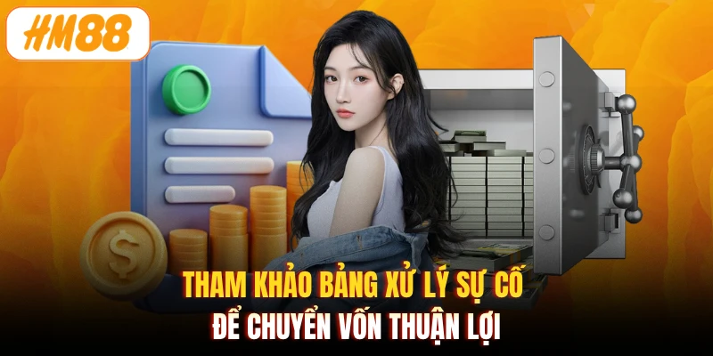 Tham khảo bảng xử lý sự cố để chuyển vốn thuận lợi